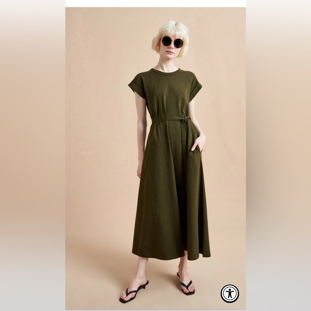 La Ligne Andie Dress - Olive - size Medium